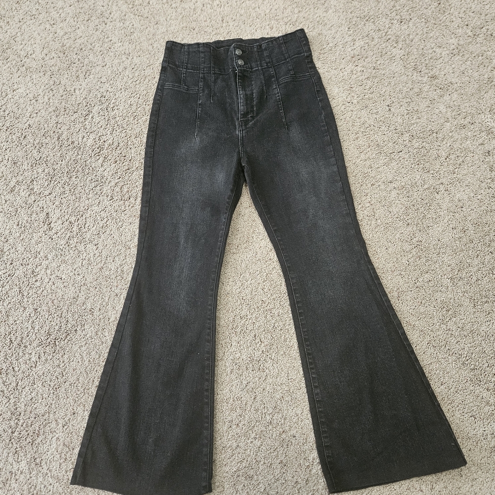 Free People We The Free Black Flare Jeans